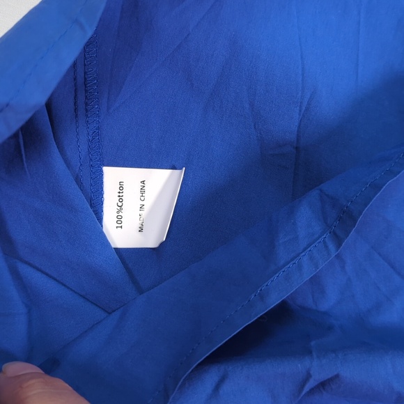 Elegant Blue Cotton Maxi Skirt Size M - Picture 3 of 7